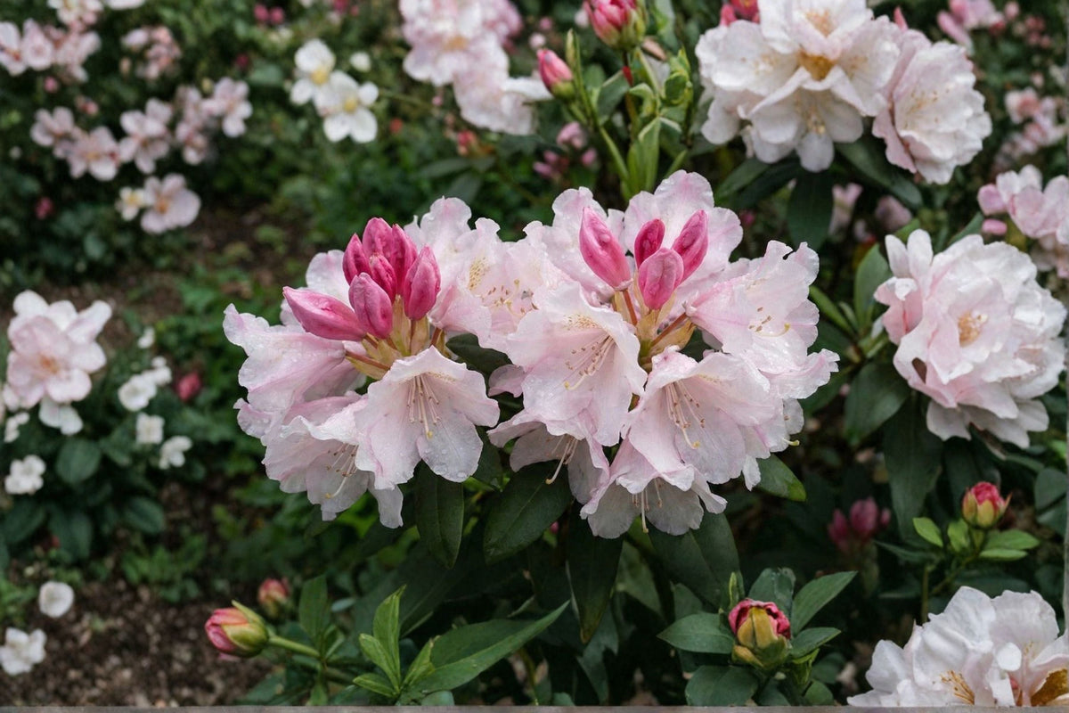 Rhododendron ‘Yaku Princess’ - Dwarf Evergreen Shrub with Pink Spring Blooms | Shade Garden Plant | 1 Gallon Live Plant
