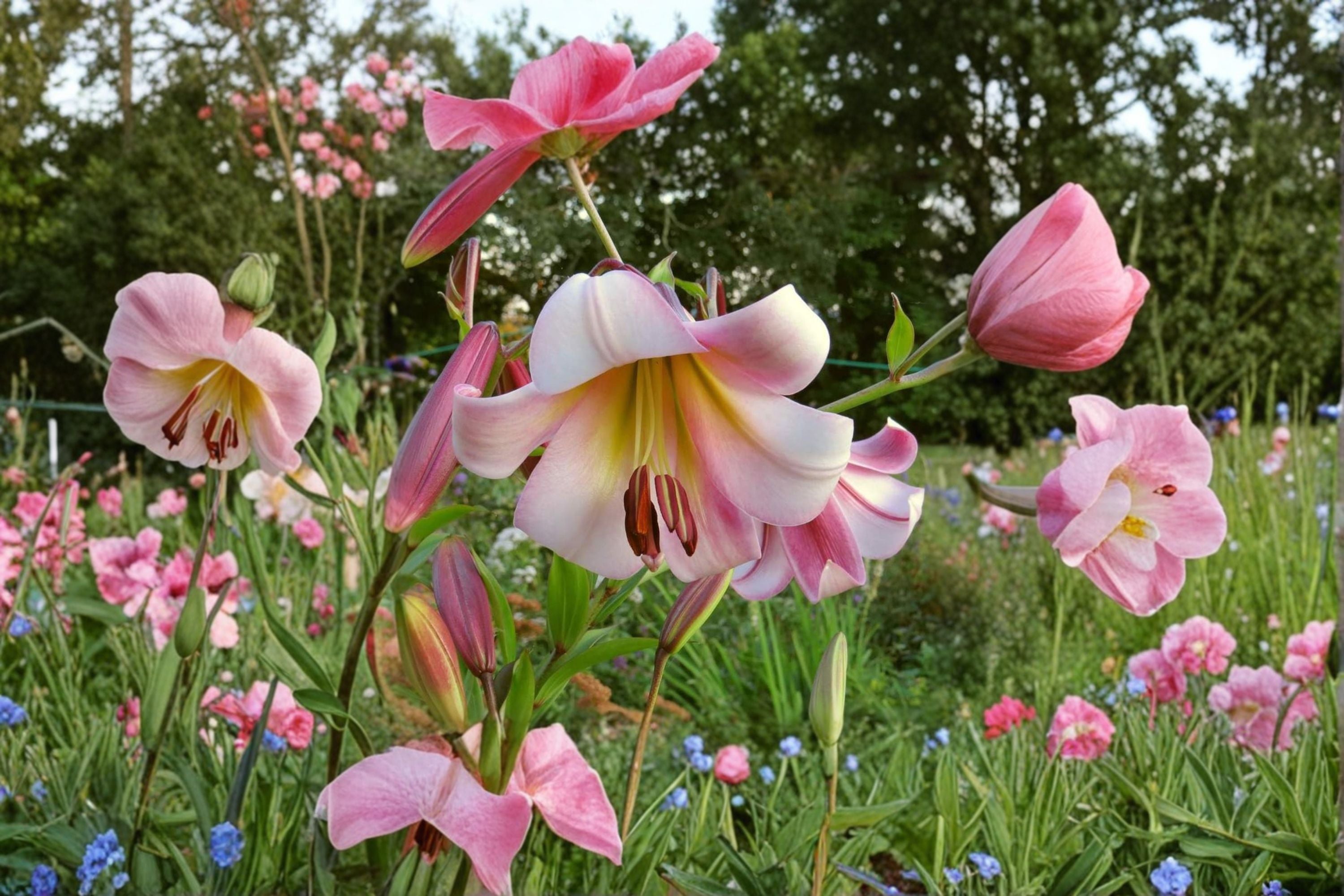 Lilium OT 'Beijing Moon' | Giant Fragrant Orienpet Lily Bulb | Tall Perennial Tree Lily for Garden & Cut Flowers