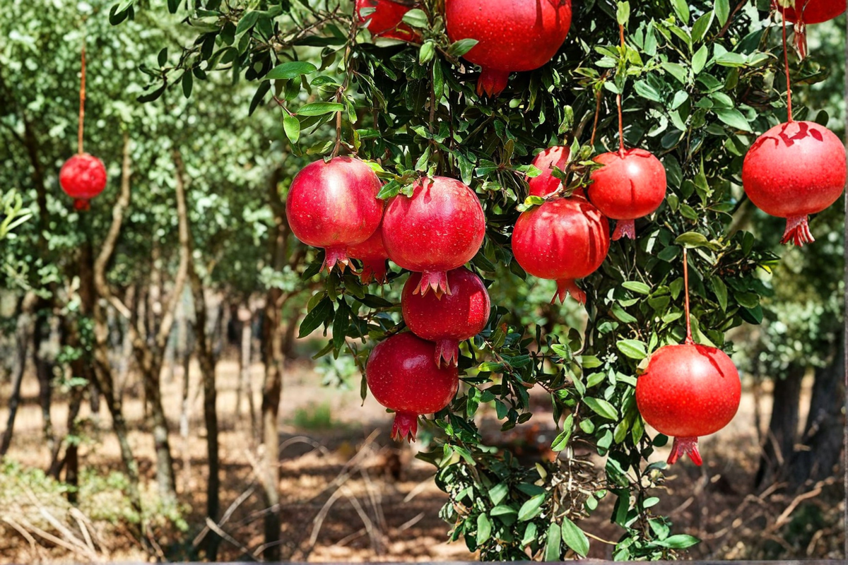 Wonderful Pomegranate Tree 4-6 ft Live Fruit Tree Punica granatum for Home Garden Outdoor Orchard