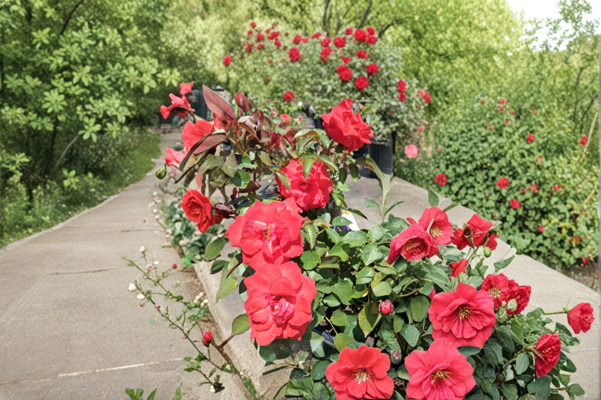 Climbing Rose Plant 2 Gal Deep Pink Flowers Rosa ‘High Society’ Live Garden Shrub for Trellises