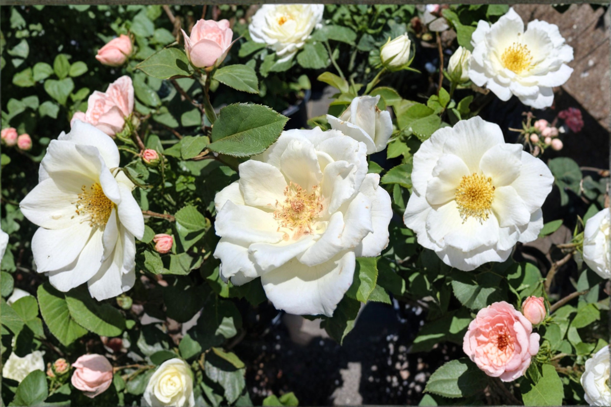 White Lightnin Grandiflora Rose Bush – 2-Gallon Live Plant with White Blooms, Flowering Shrub for Garden Landscape, Outdoor Decorative Rose