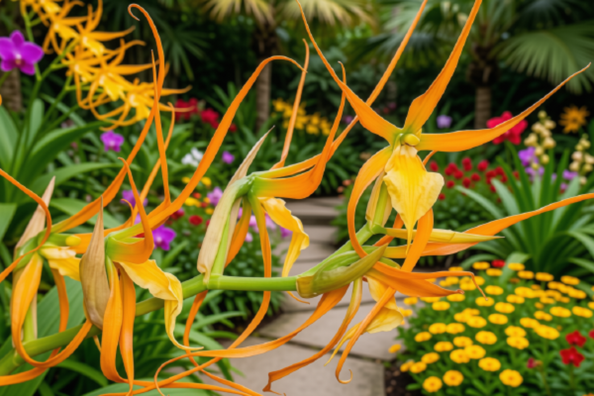 Brassia Daddy Long Legs 'Fred Schwartz' Orchid Live Plant – Spider-Like Flowers, Tropical Hybrid Orchid for Indoor & Greenhouse Cultivation