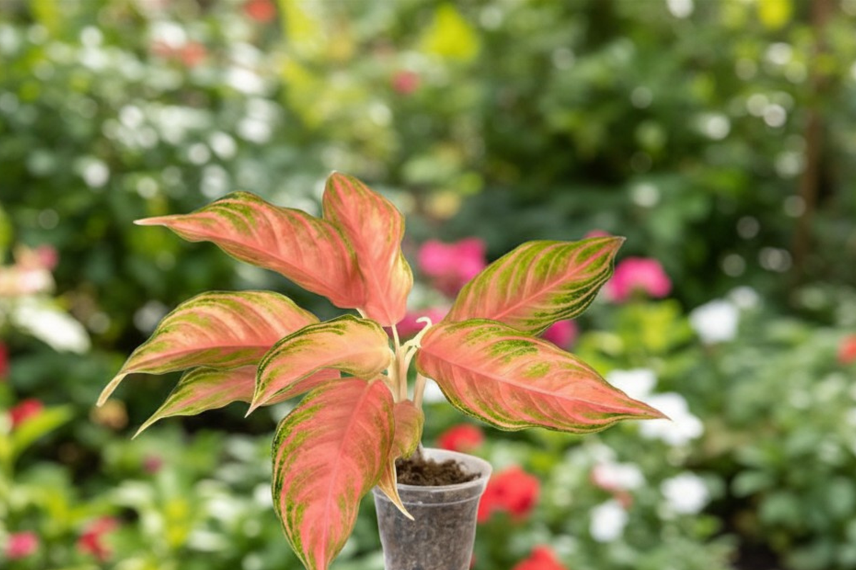 Aglaonema Panama Pink Live Plant, 4-Inch Pot, Pink and Green Foliage, Indoor Houseplant, Tropical Chinese Evergreen