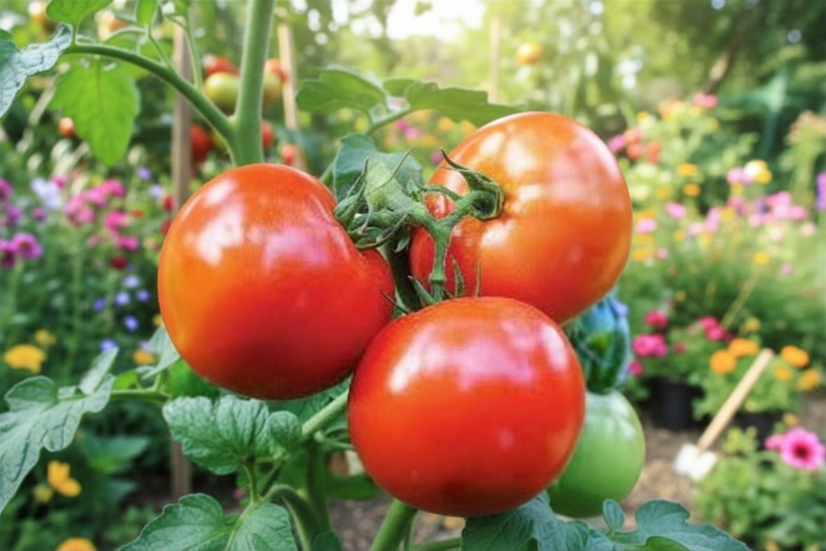 Celebrity Tomato Live Plant - Rooted Vegetable Garden Starter, Solanum lycopersicum, Red Fruit, Full Sun