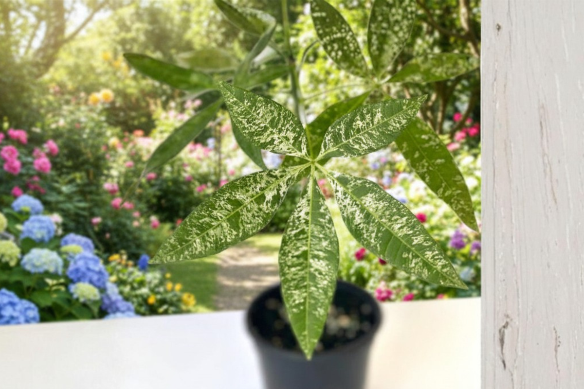 Variegated Money Tree Plant 4-Inch Pot Pachira glabra 'Variegata' Indoor Tropical Houseplant Gift
