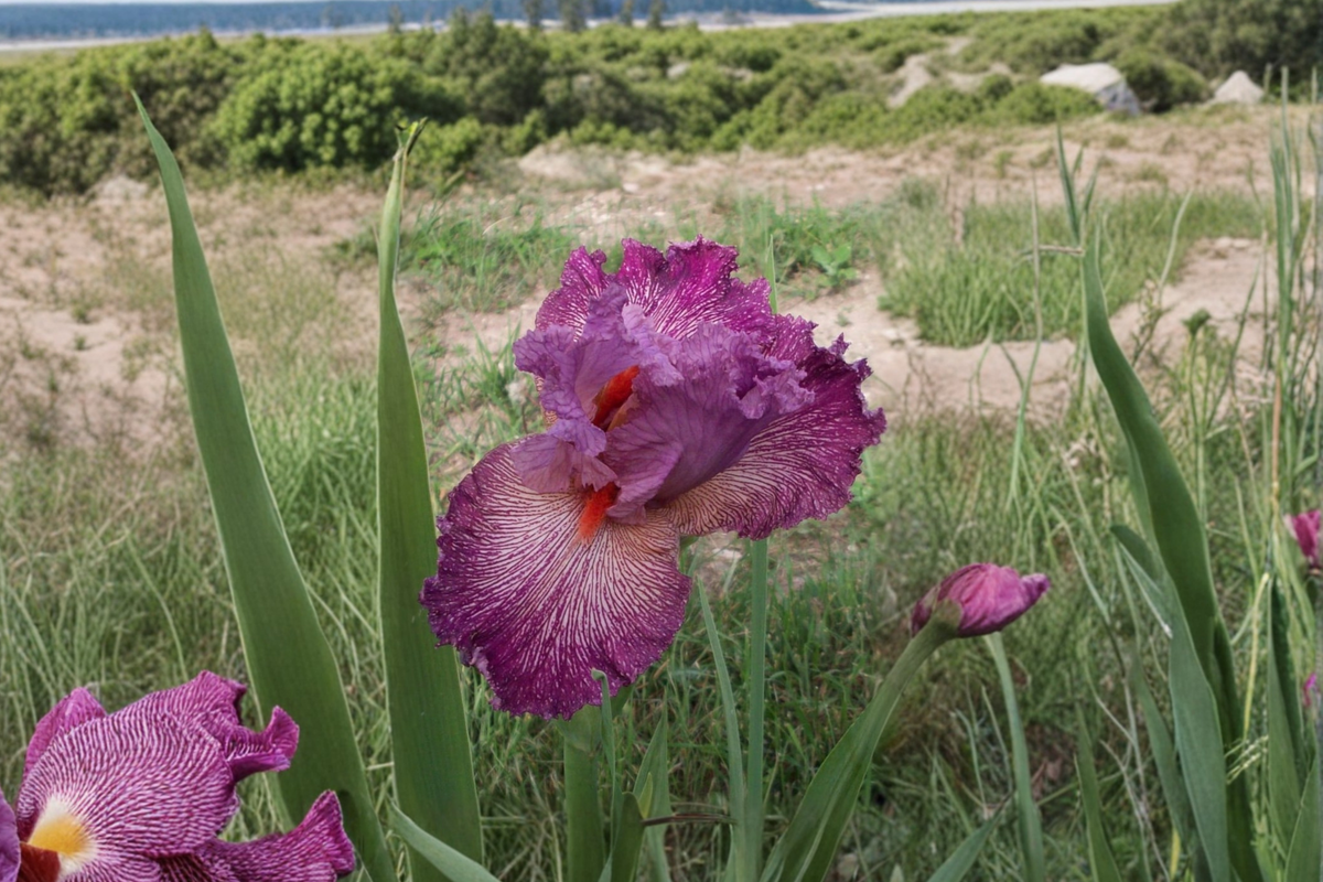 Bearded Iris Rhizomes 3 Pack - Purple Pink Flowering Perennial Garden Bulbs Iris germanica