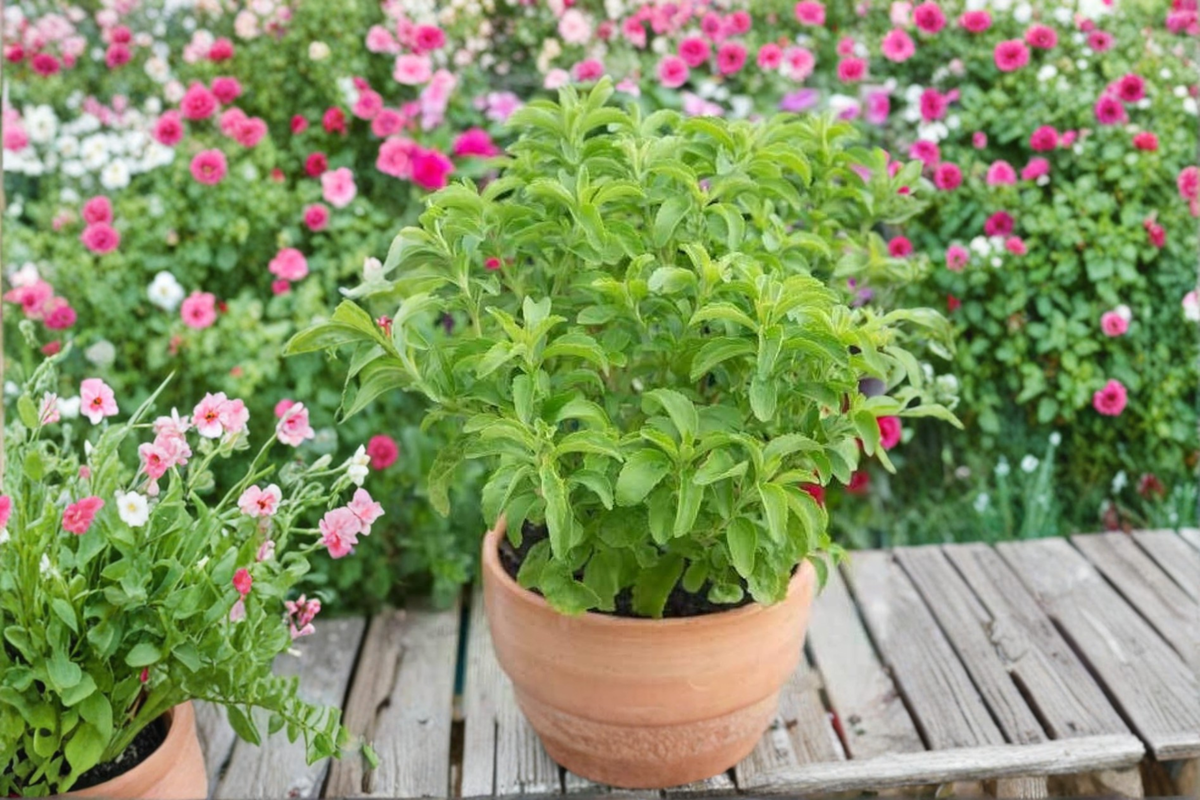 Organic Sweetleaf Stevia Live Plant – 6-8 Inch Rooted Herb, Stevia rebaudiana, Compact Perennial for Herb Gardens & Containers