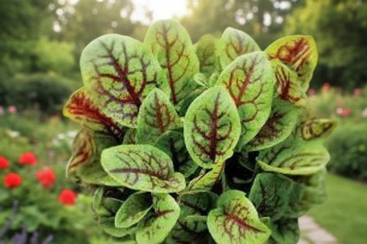 Red Veined Sorrel Live Plant Rumex sanguineus Edible Herb Perennial Garden Plant Rooted
