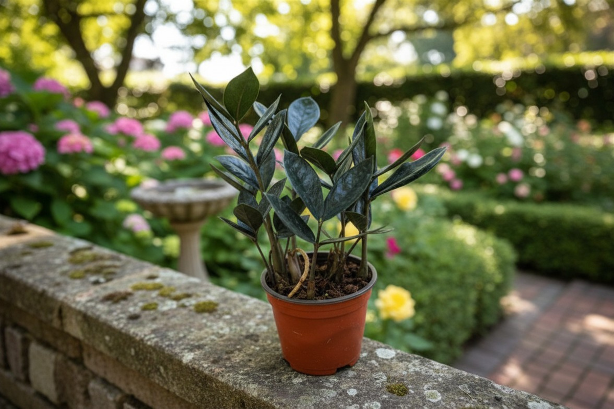 Black Queen ZZ Plant Live Indoor Houseplant 4-Inch Pot Zamioculcas zamiifolia Fully Rooted Tropical Gift