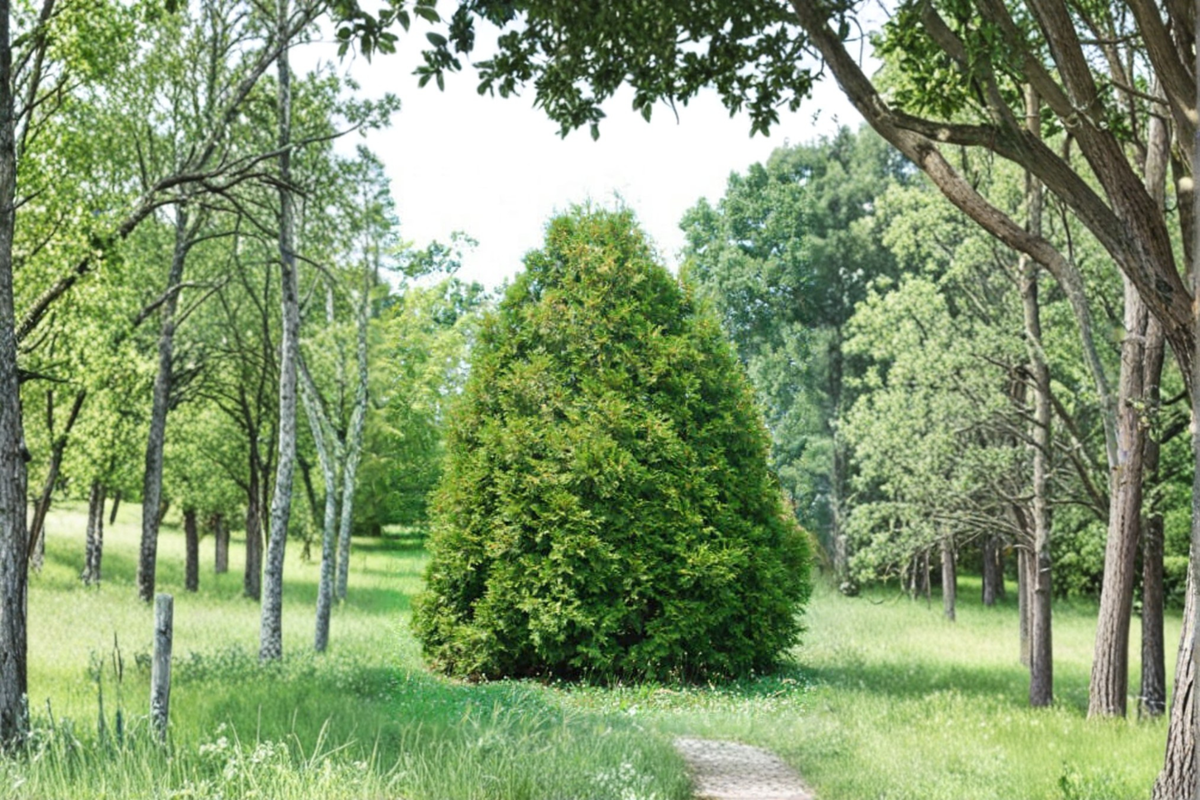 Elegantissima Arborvitae Live Plant Quart Pot, Thuja occidentalis, Evergreen Shrub for Hedges & Landscape