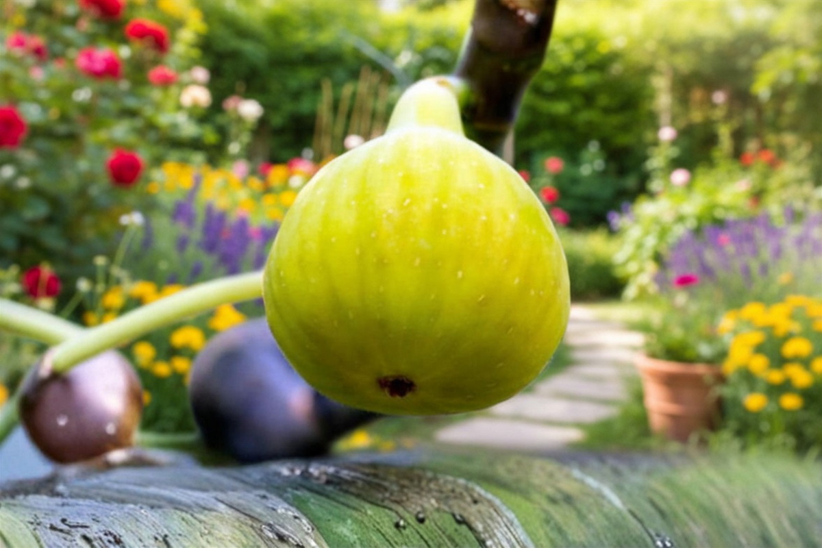 Yellow Long Neck Fig Tree Live Plant – 2 Ft Tall Ficus carica 'Yellow Long Neck' Fruit Tree for Backyard, Orchard & Container Gardening