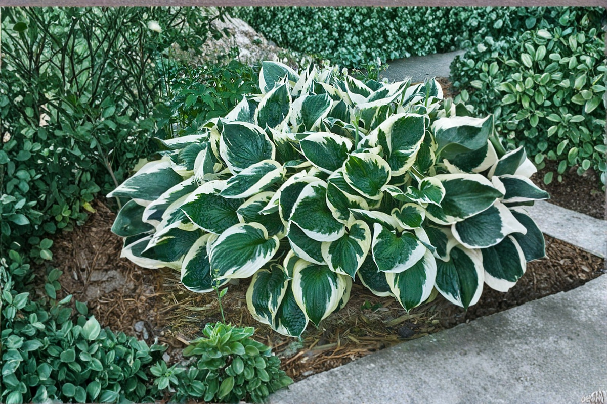 Hosta ‘Minuteman’ Live Plant, 3-Inch Pot, Variegated Shade Perennial with White Edged Leaves