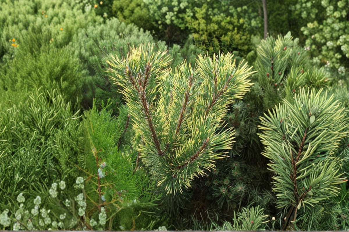 Chameleon Mugo Pine Live Plant 12 Inch Compact Evergreen Conifer in 1-Gallon Pot – Seasonal Color Changing Needles