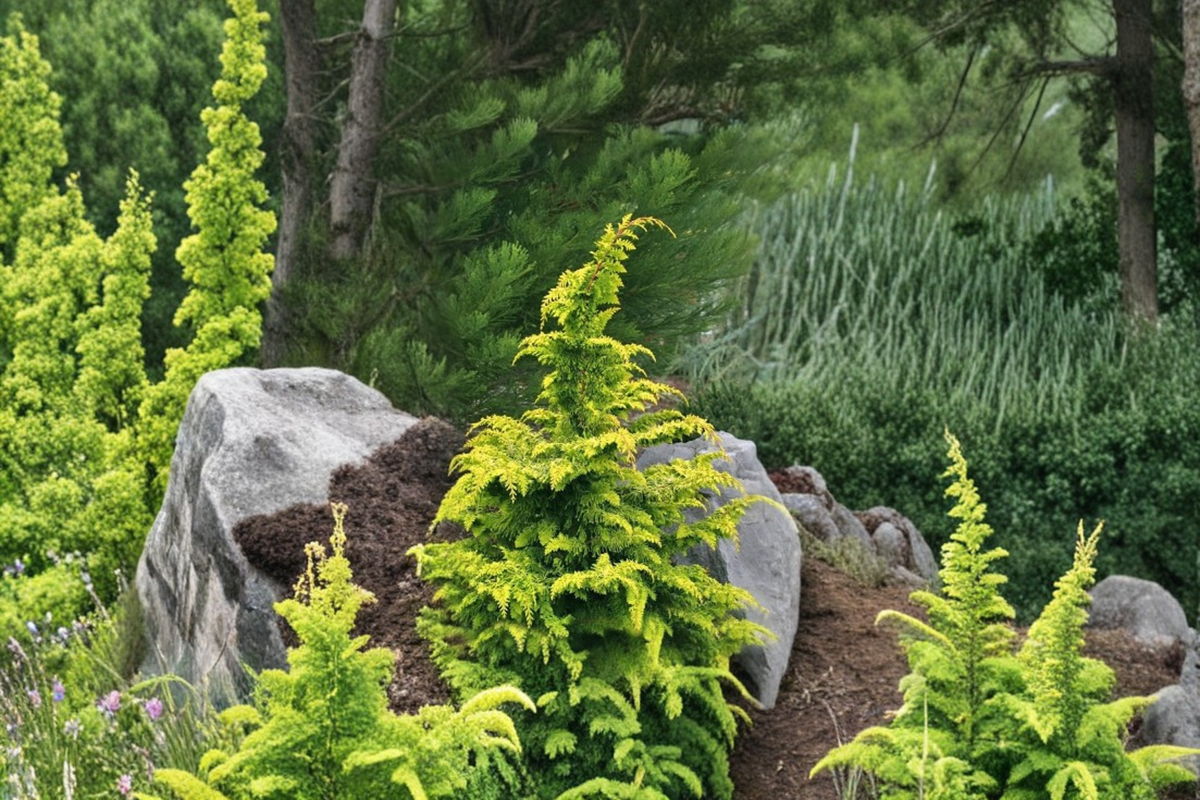 Hinoki Cypress Well’s Special Live Plant – 10 Inch Evergreen Conifer, Dense Foliage, Chamaecyparis obtusa, 1 Gallon Pot