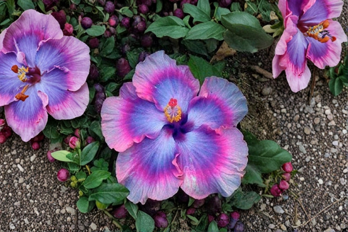 Purple and Pink Giant Hibiscus Seeds – Tropical Flowering Plant for Garden & Container, Hibiscus spp.