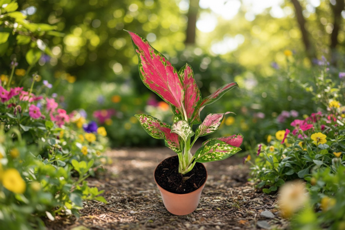 Aglaonema Red Angel Indoor Plant, 2-Inch Pot, Tropical Foliage, Houseplant, Collector Gift, Aglaonema 'Red Angel'