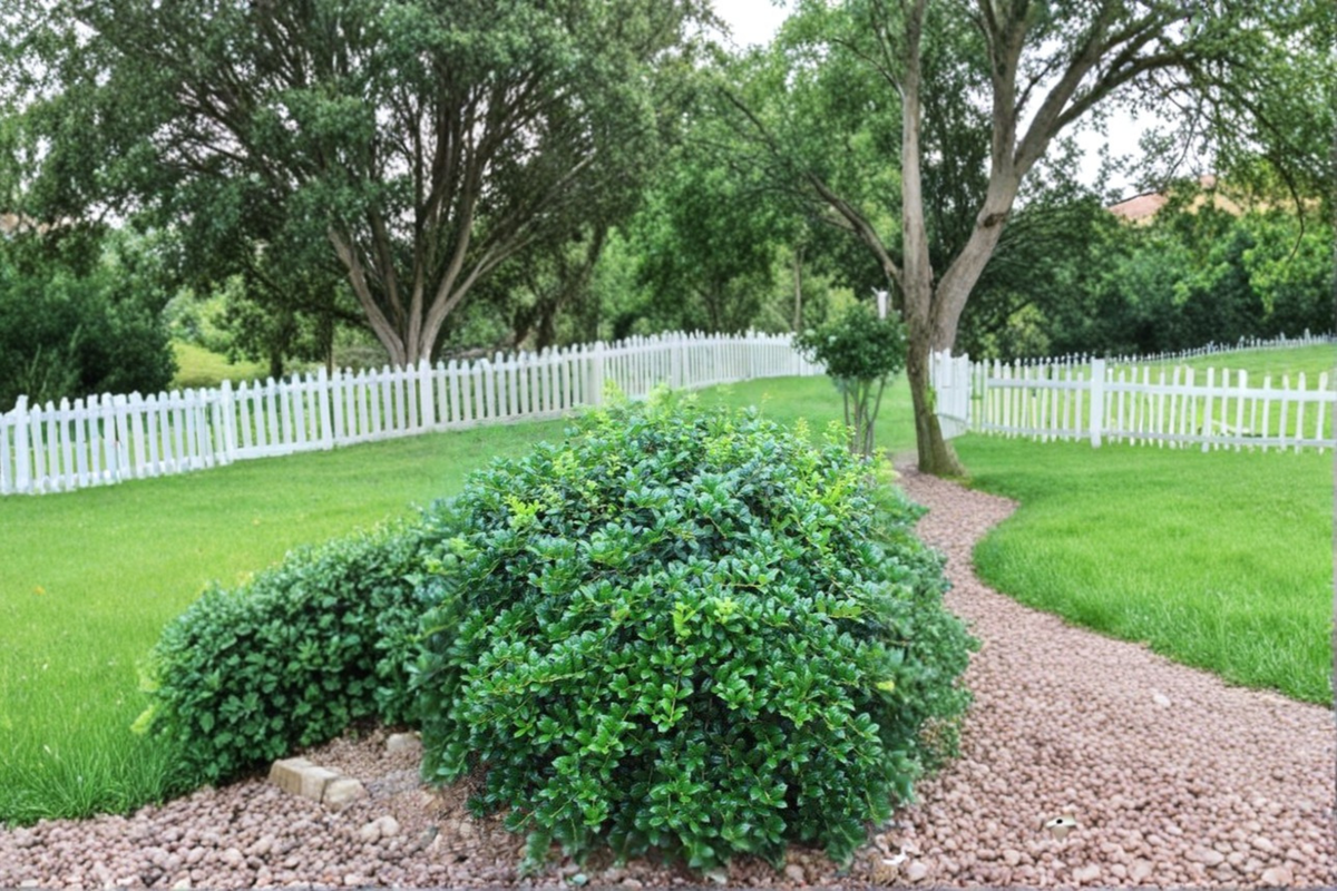 Dwarf Burford Holly Shrub 1-Gallon Live Plant, Evergreen Hedge Bush for Garden Landscape, Ilex cornuta Nana