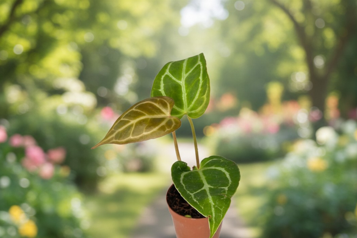 Anthurium Crystallinum Live Plant in 2-Inch Pot, Rare Velvet Leaf Tropical Houseplant, Indoor Collector Gift