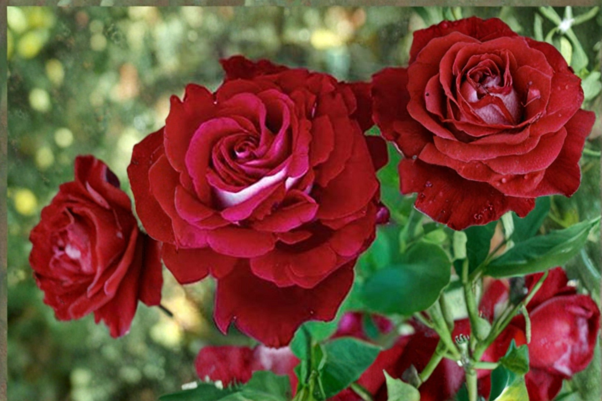 Scarlet Red and White Rose Seeds - Rare Two-Tone Flowering Rose Bush, 20 Seeds for Garden, Landscape, and Container Planting