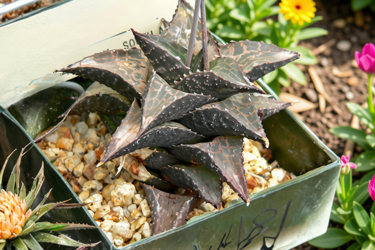 Haworthia venosa subsp. tessellata Succulent Plant in 2-Inch Pot, Translucent Windowed Leaf, Indoor Houseplant