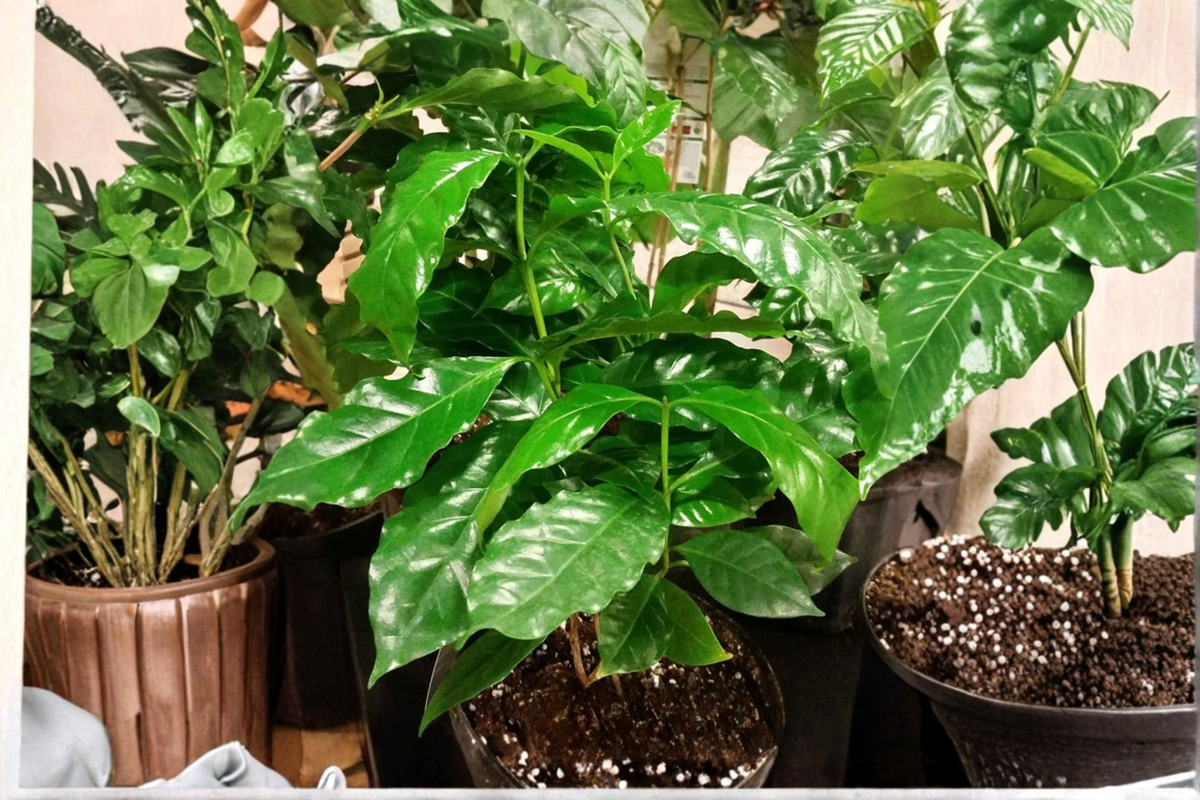Live Coffee Arabica Plant in 4-Inch Pot – Ornamental Tropical Foliage – Coffea arabica Indoor/Outdoor