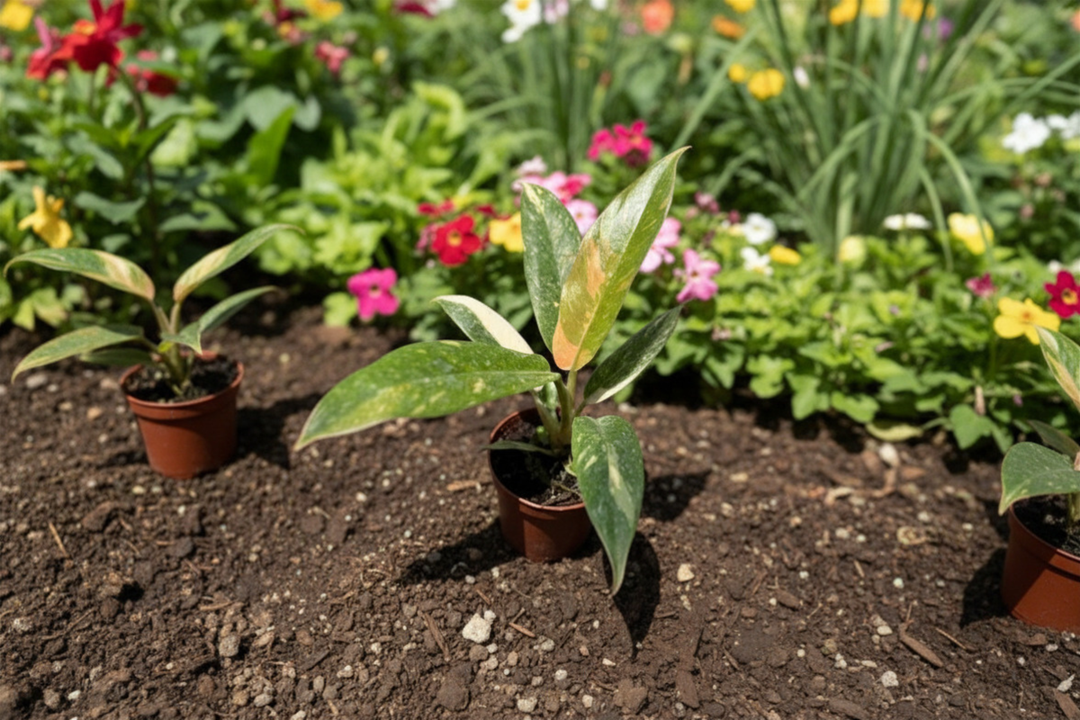 Philodendron Ring of Fire Live Plant 2-Inch Pot Variegated Tropical Houseplant Rare Collector Gift