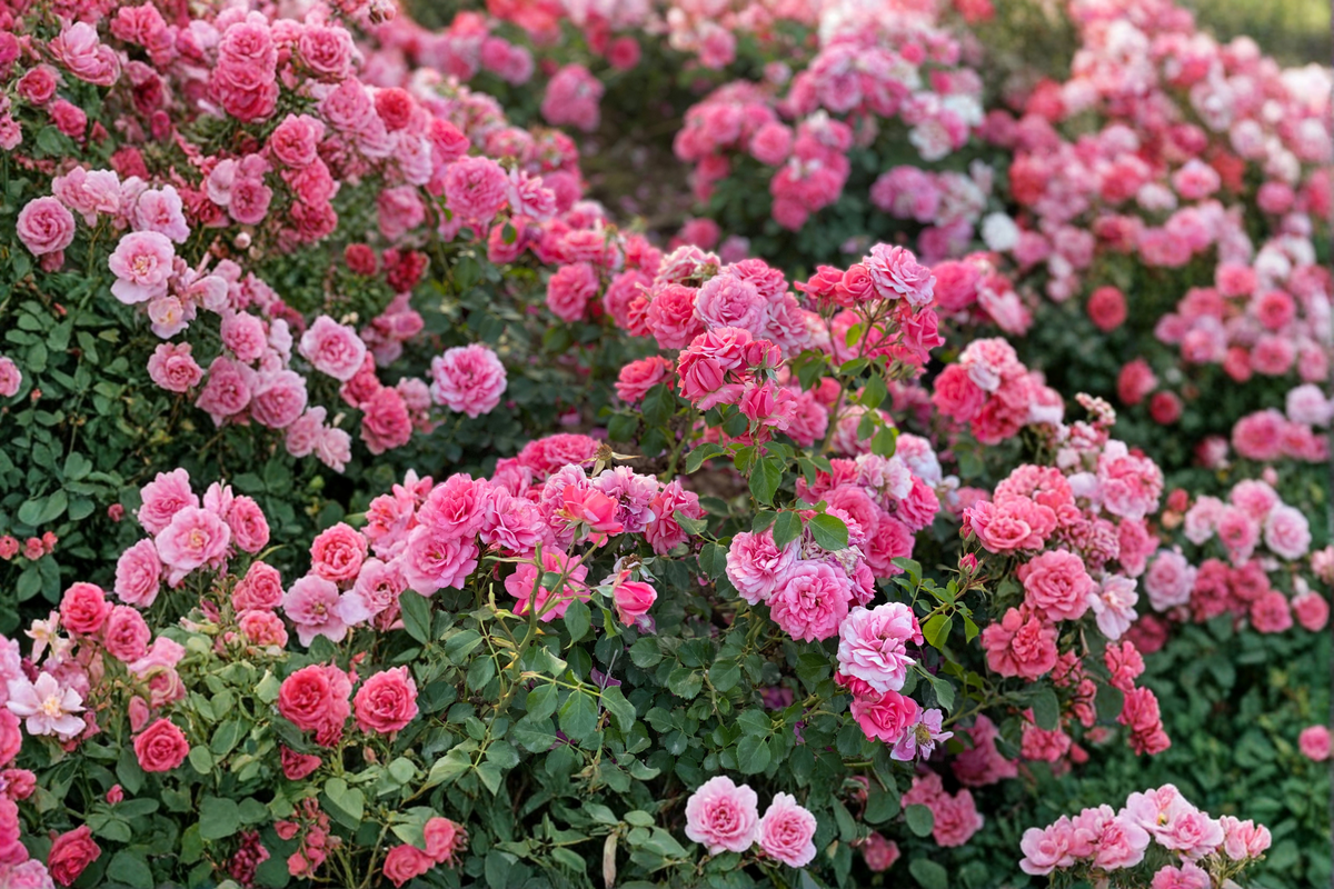 Pink Drift Rose Live Bare Root Plant – Low Maintenance Groundcover Rose with Pink Blooms – Rosa 'Pink Drift'