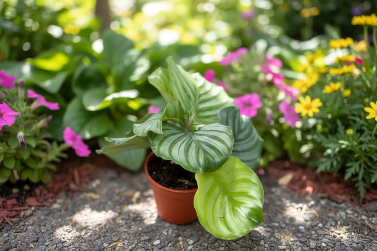 Calathea Orbifolia Live Plant | 3-Inch Pot | Silver Striped Foliage | Tropical Houseplant | Indoor Prayer Plant