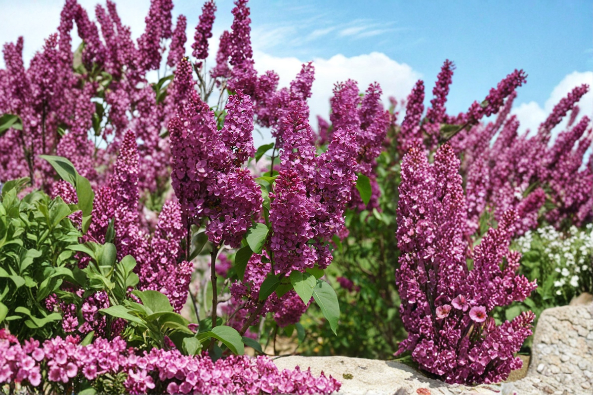 Ludwig Spaeth French Lilac Live Plant – 1 Gallon Pot Syringa vulgaris Deep Purple Flowering Shrub for Garden Hedge