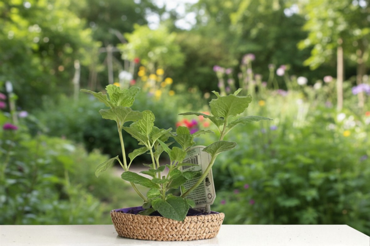 Organic Mojito Mint Live Plant, 3-8 Inch Spreading Herb, GMO-Free Mentha × villosa for Herb Gardens & Containers
