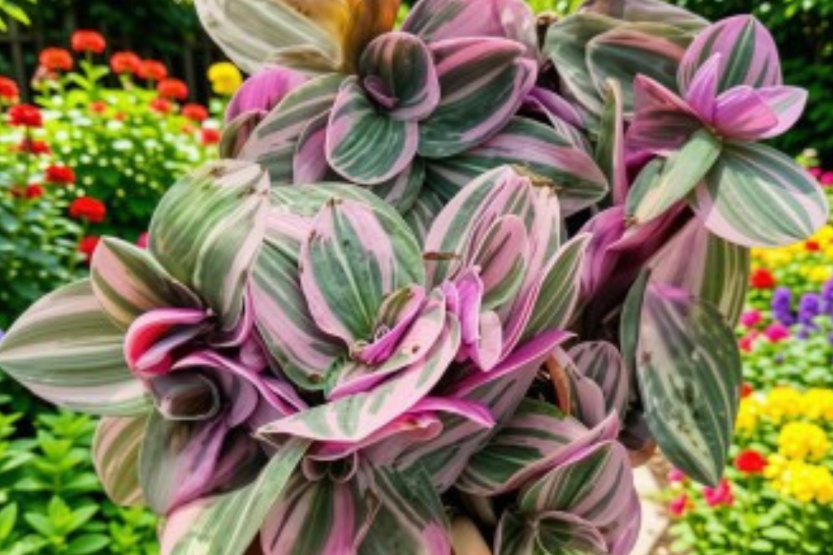 Tradescantia Nanouk Live Plants in 2-Inch Pots – Pink, Green & Purple Foliage, Tropical Houseplants, Indoor Garden, Starter Plants