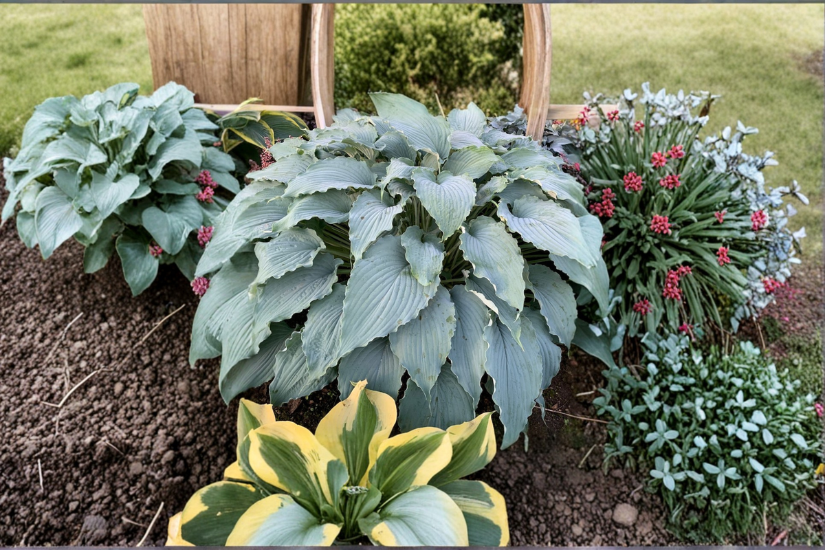 Hosta ‘Wind Beneath My Wings’ 3-Inch Pot Variegated Shade Perennial Green & White Leaf Plant