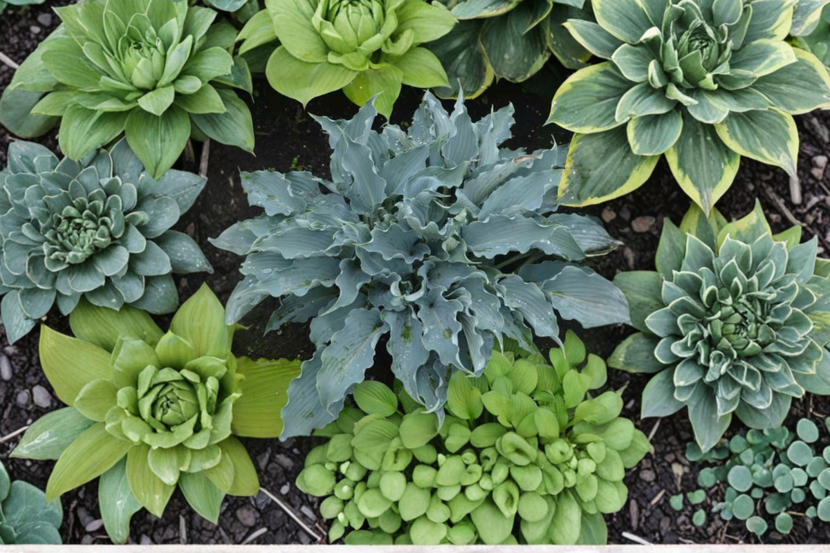 Waterslide Hosta Plant in 3-Inch Pot, Blue Green Foliage, Shade Perennial, Herbaceous Groundcover, Compact Foliage Plant