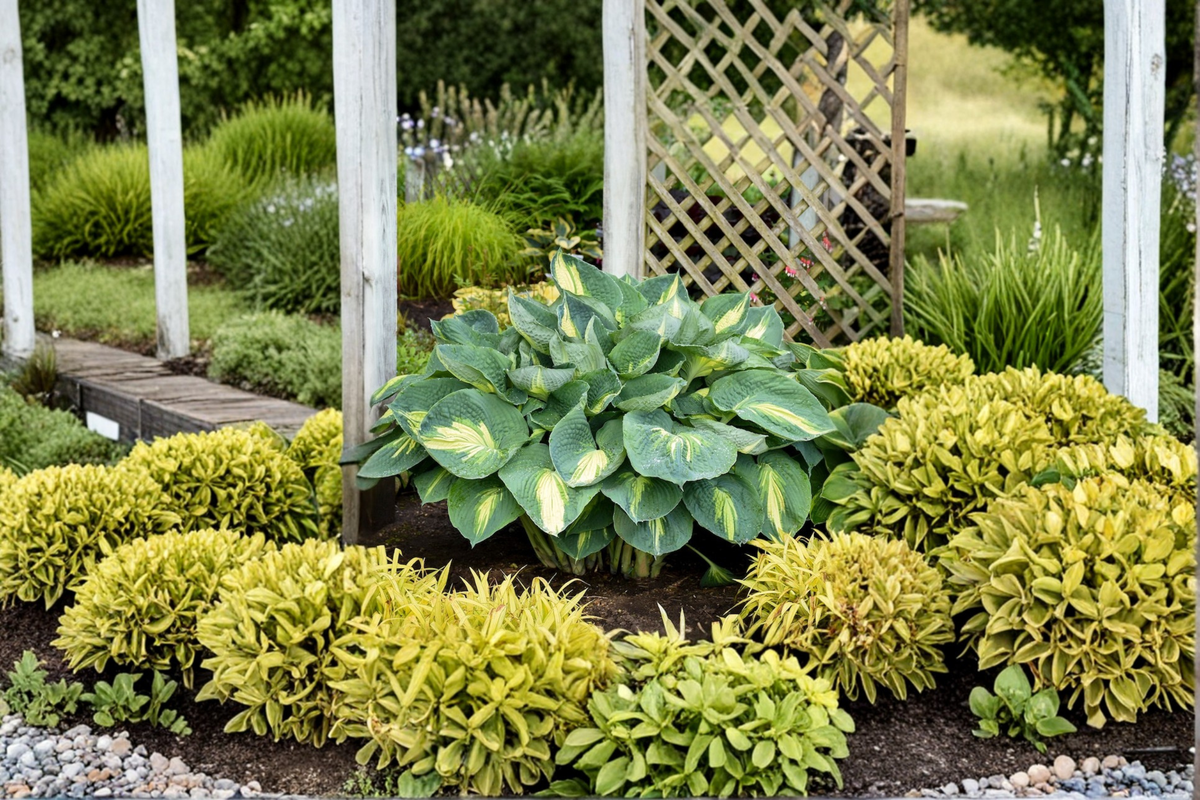 Hosta ‘Hudson Bay’ 3-Inch Pot Variegated Shade Perennial Green White Foliage Plant