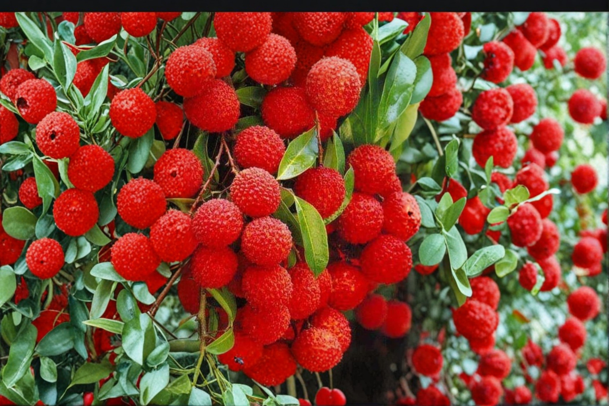 Mauritius Lychee Tree Live Plant, 3ft Tall Tropical Fruit Tree, Litchi chinensis, Air Layered Backyard Garden