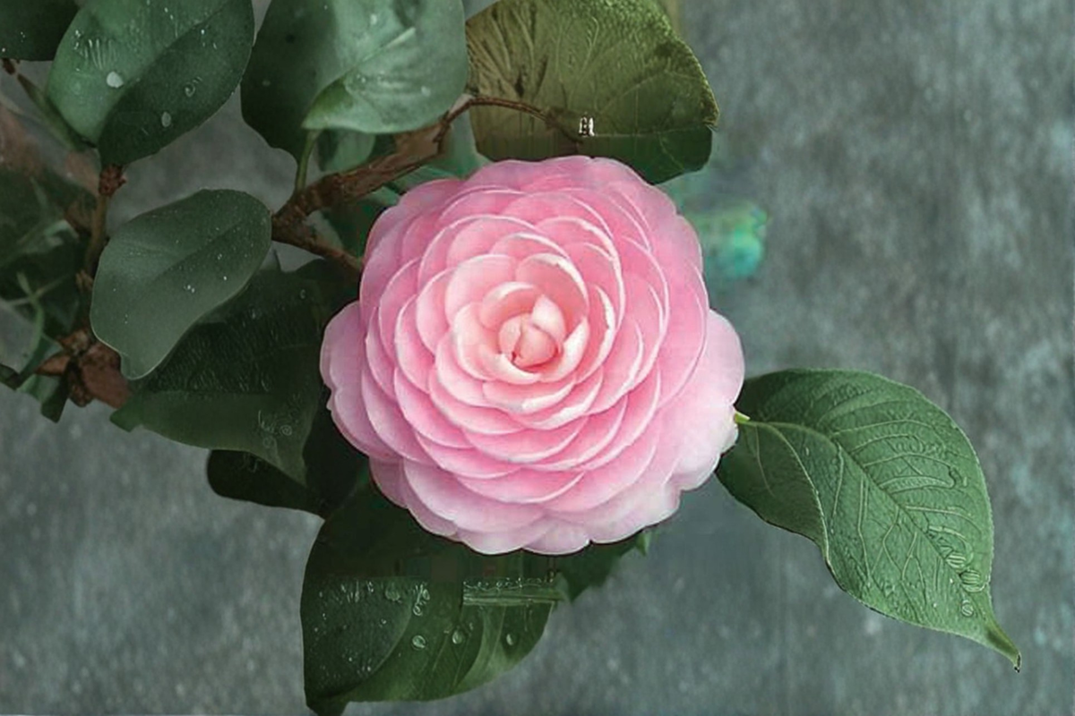 Japanese Camellia ‘Pink Perfection’ 3 Gallon – Evergreen Flowering Shrub with Soft Pink Blooms, Camellia japonica Formal Pink