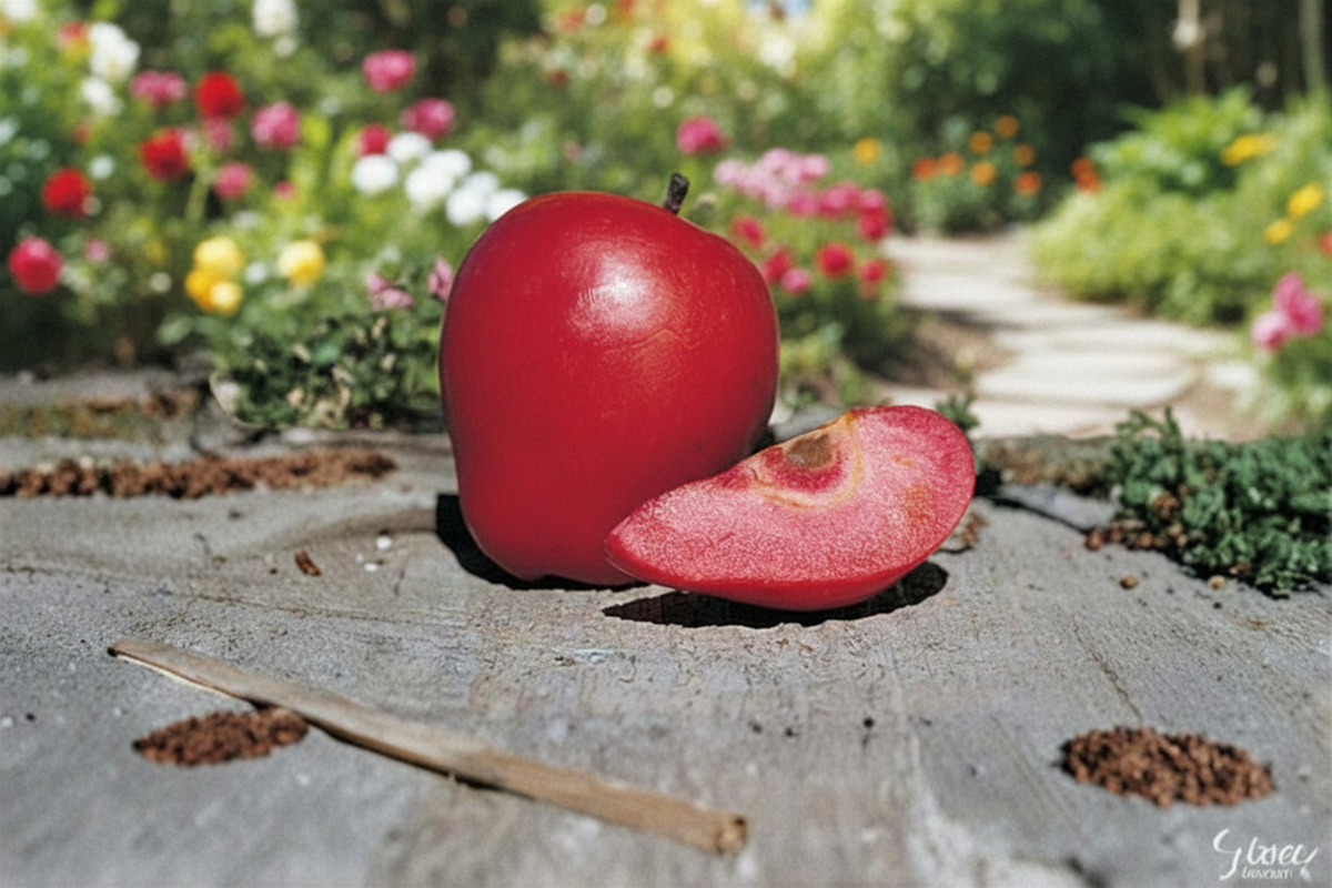 Redlove Calypso Apple Tree Grafted 1 Gallon Pot | Semi-Dwarf Fruit Tree | Pink-White Flowers & Edible Apples