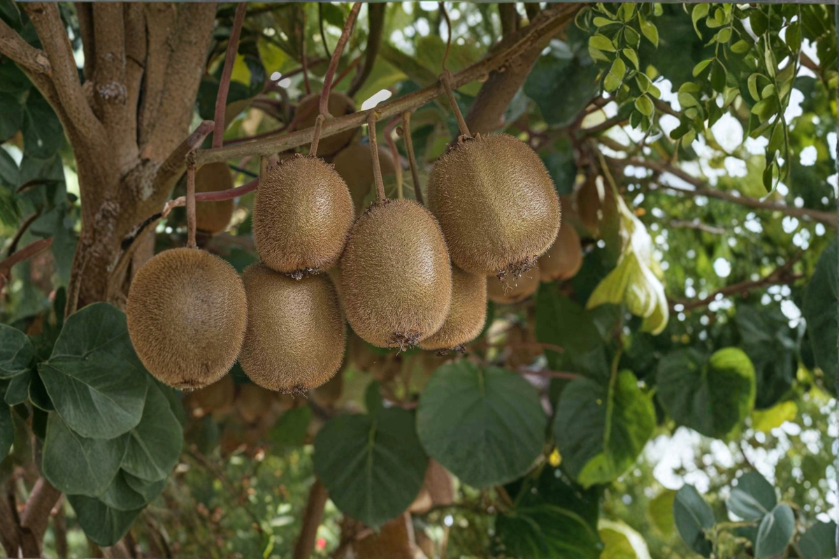 Saanichton Fuzzy Kiwi Plant Bundle – Female & Male Actinidia deliciosa 1-Gallon Vines for Trellises & Garden