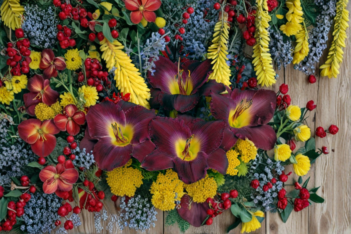 Daylily ‘Strutters Ball’ Bare Root Plants – Deep Purple Perennial Flowers for Summer Garden – Hemerocallis