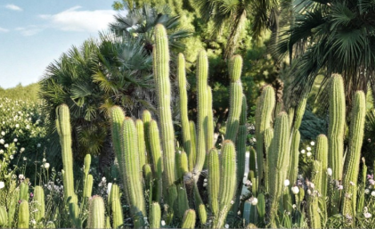 Golden Torch Cactus Cutting 20 Inches, Echinopsis spachiana, Columnar Cactus with White Flowers, Unrooted Succulent for Desert Gardens