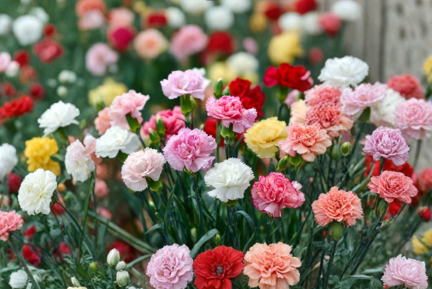 Chabaud Clove Carnation Seeds 100 Pack, Fragrant Dianthus caryophyllus Heirloom Flower for Garden & Cut Blooms