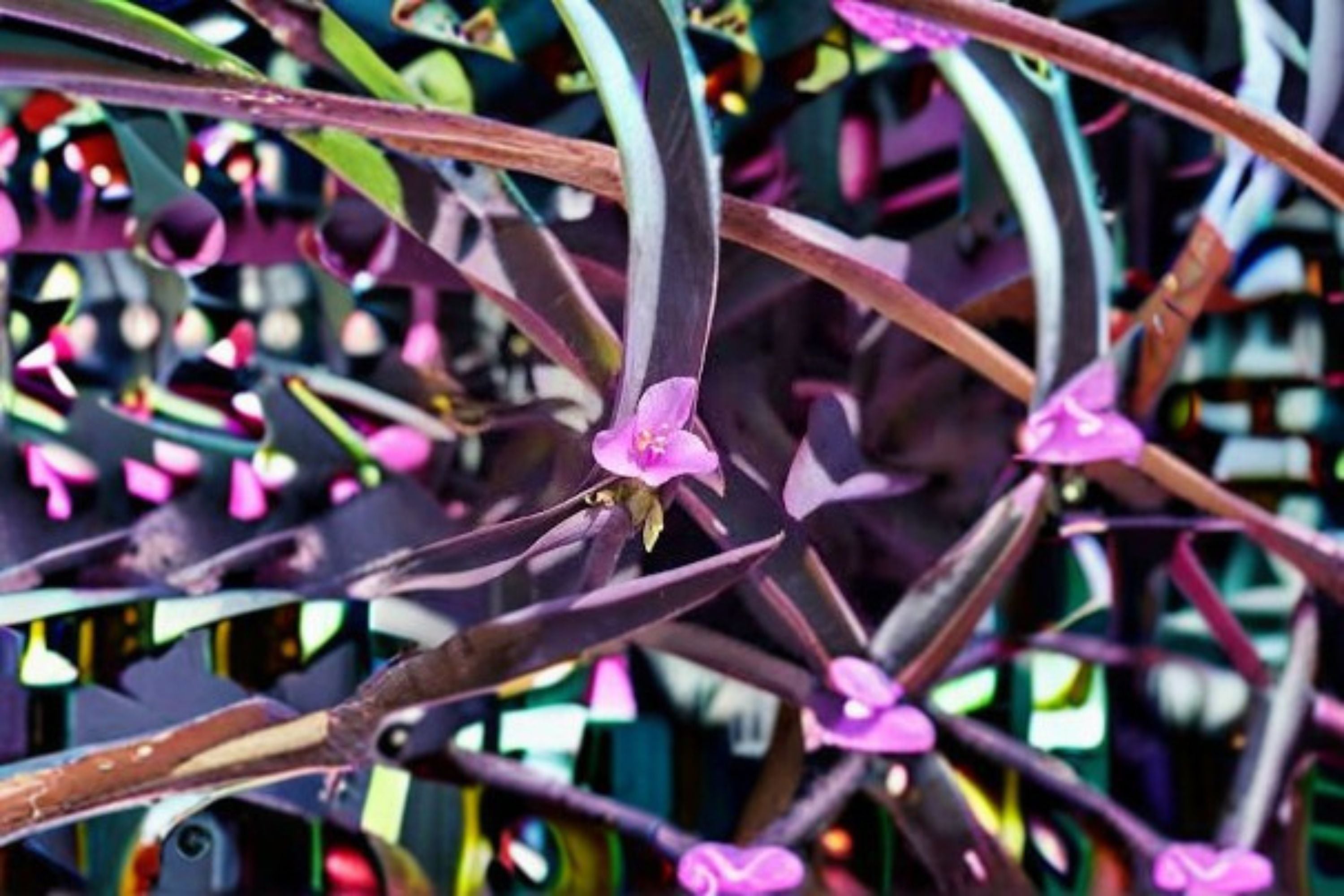 Purple Heart 6 Cuttings – Tradescantia pallida Trailing Perennial Plant