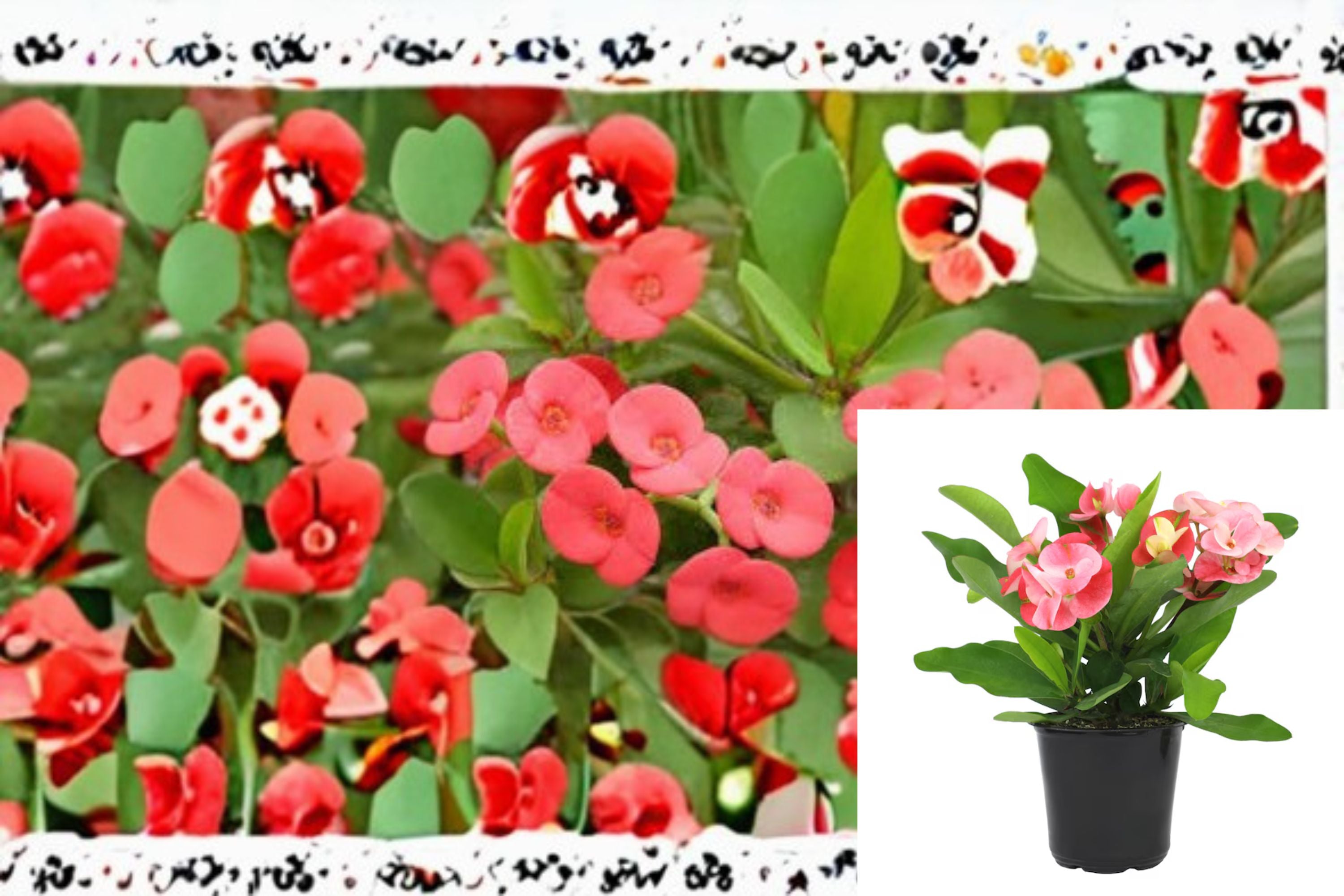 Crown of Thorns Cutting – Euphorbia milii Succulent Shrub for Propagation