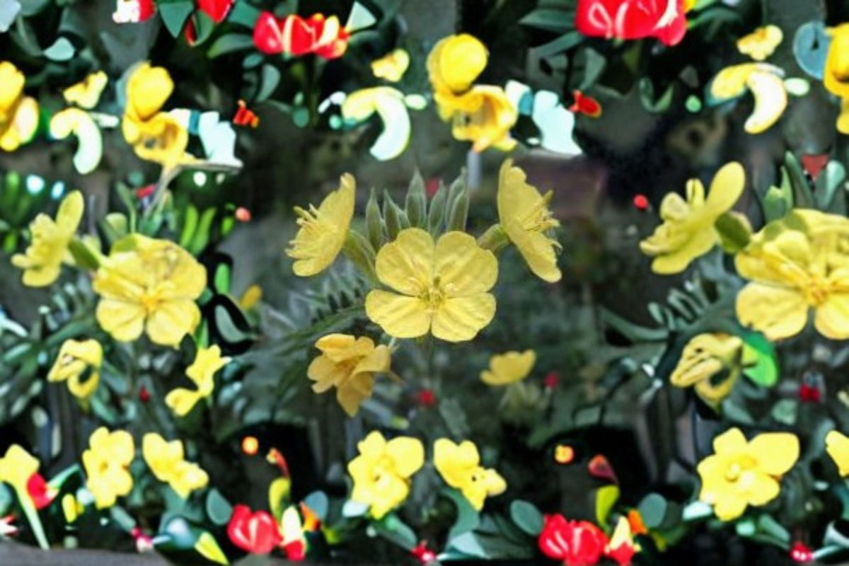 Evening Primrose Seeds - Oenothera Lamarckiana Yellow Wildflower - Night Blooming Biennial Garden Plant - 200 Seeds