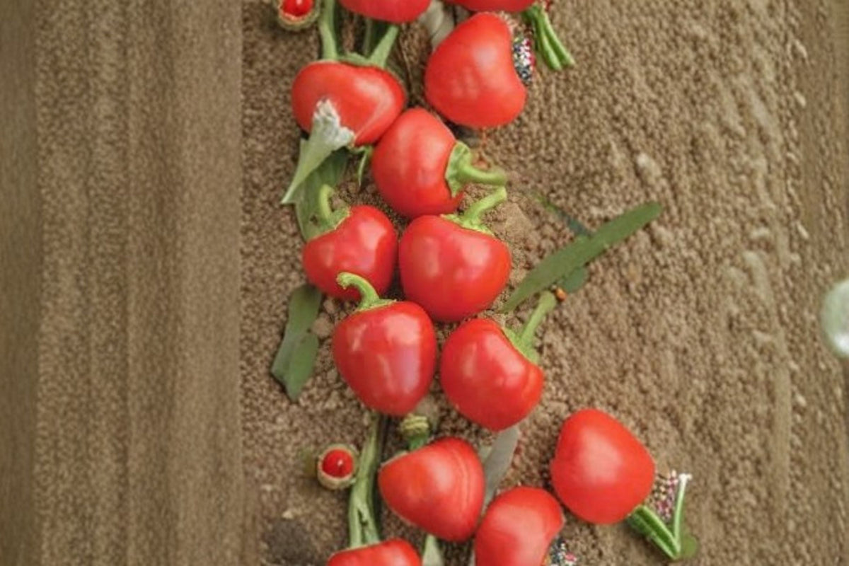 Large Red Cherry Pepper Seeds, Capsicum annuum, Round Chili, Hot Pepper Seeds, Vegetable Garden Planting, 25 Seeds