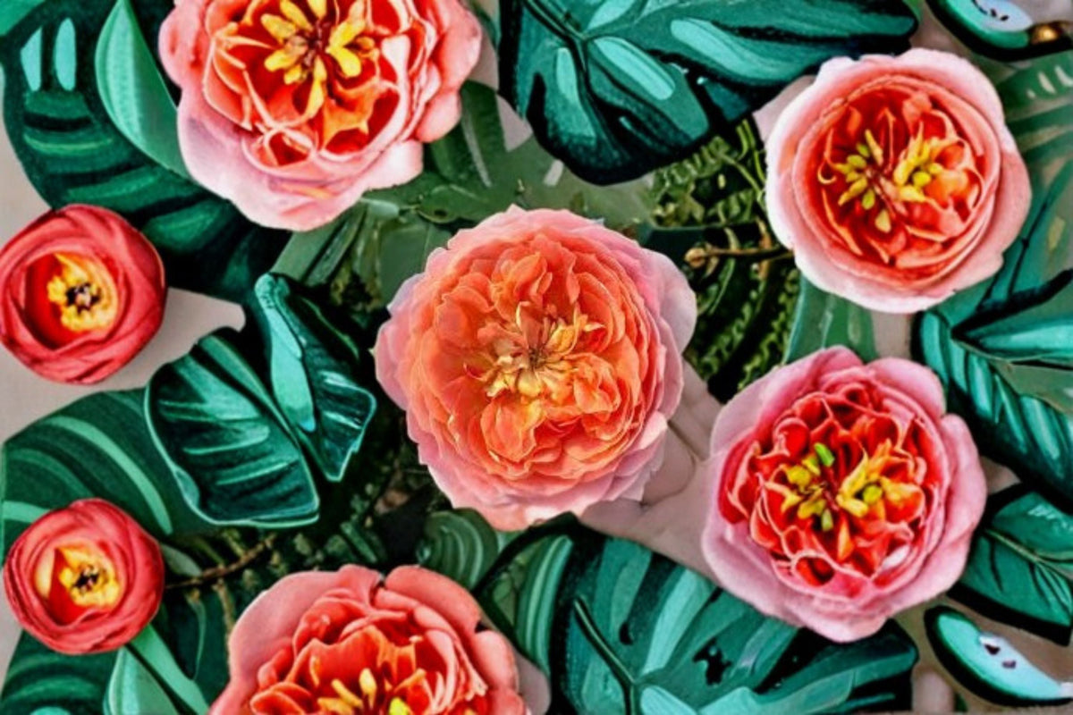 Candy Antike Rose Live Plant – Yellow Pink Antique Garden Rose