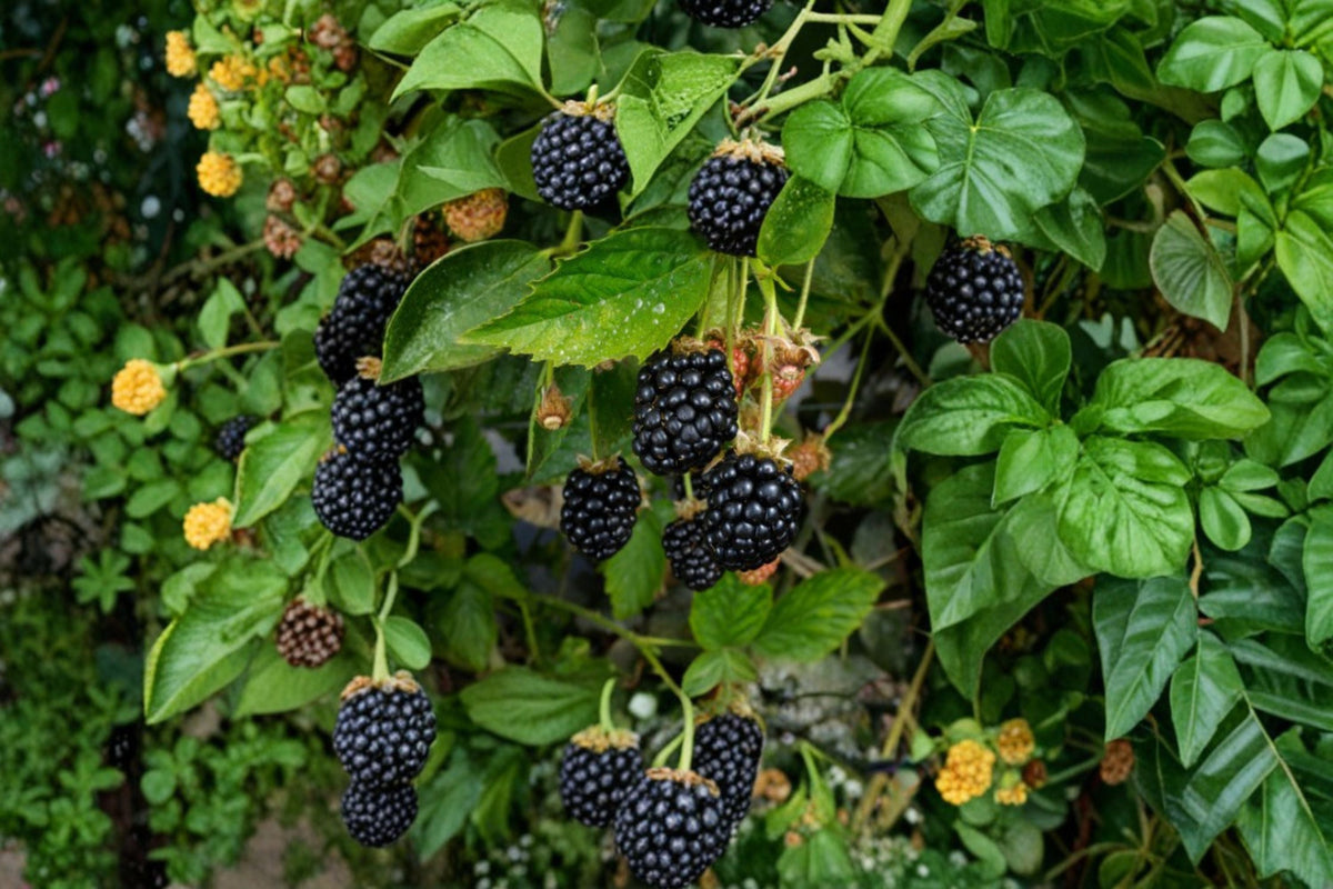 Kiowa Blackberry 3 Plants – Rubus ‘Kiowa’ Thorny Fruit Shrub for Garden