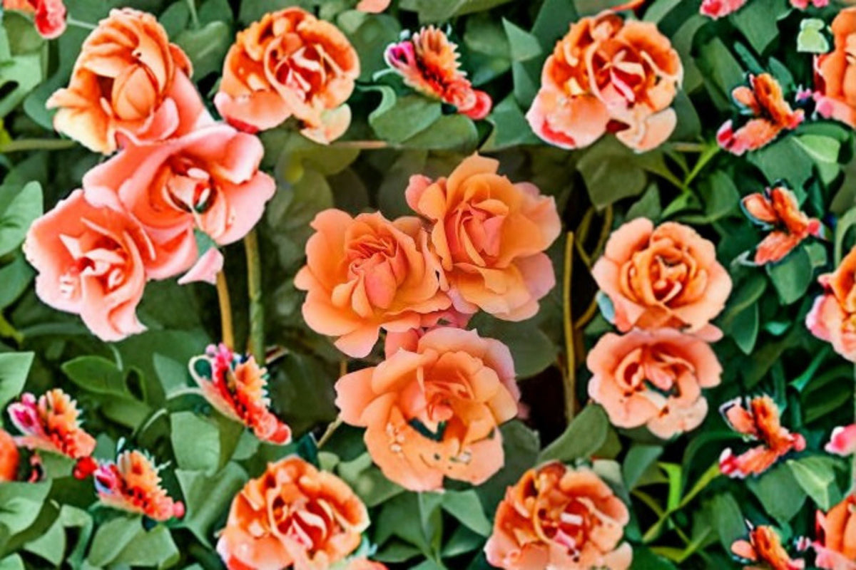Tequila Rose Live Plant – 1.5 Gal Apricot Orange Own-Root Rose