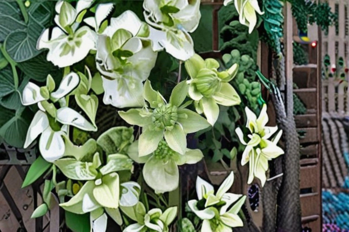 Alba Plena Clematis Live Plant – White Double Flower Climbing Vine