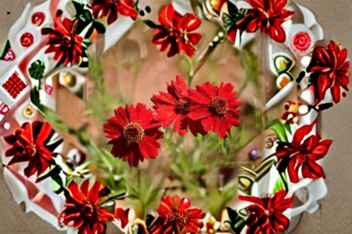 Coreopsis Seeds - Plains Dwarf Red, Wildflower Annual, Pollinator Friendly, Coreopsis tinctoria, 250 Seeds
